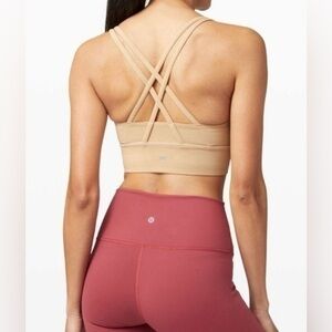 Lululemon Longline Energy Bra Beech Wood, size 4, like new!
